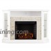Southern Enterprises Rollins Convertible Corner Electric Media Fireplace 52" Wide  White Finish with Faux Stone - B01MG38OFE